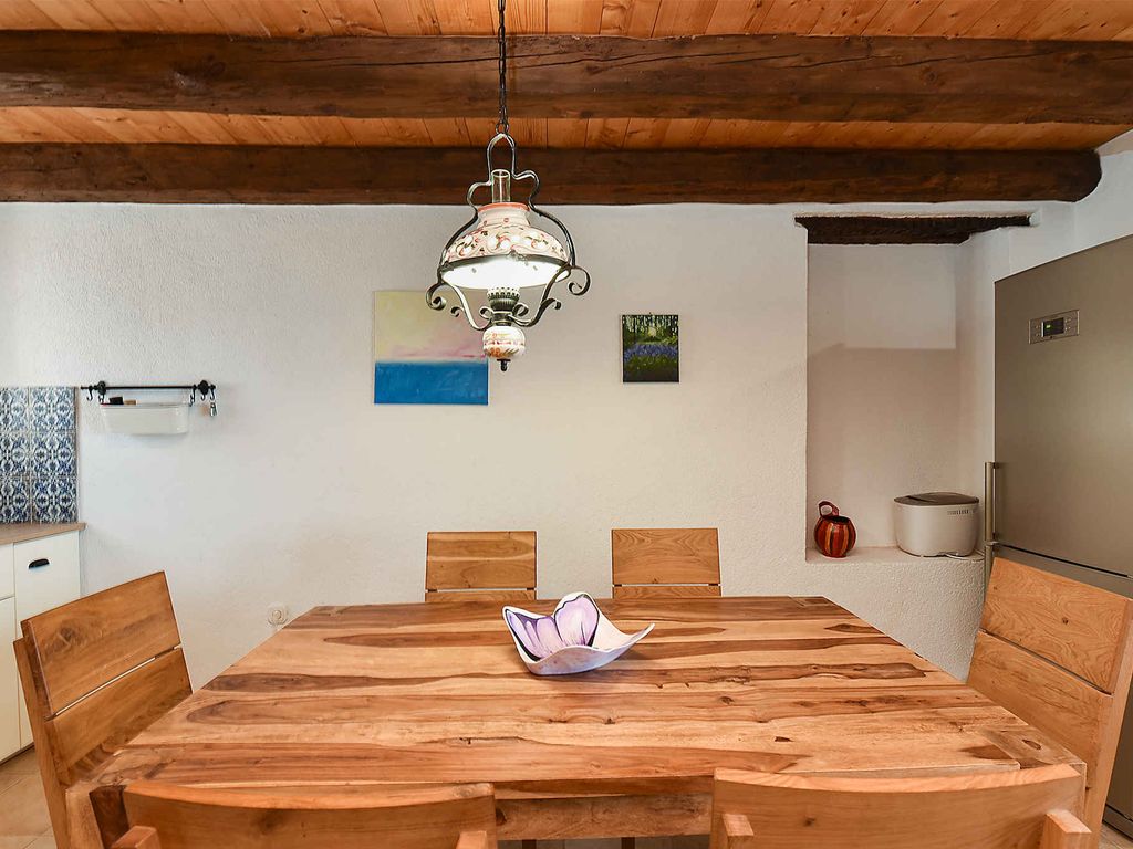 Ferienhaus mit Klimaanlage und Blick auf das Meer
