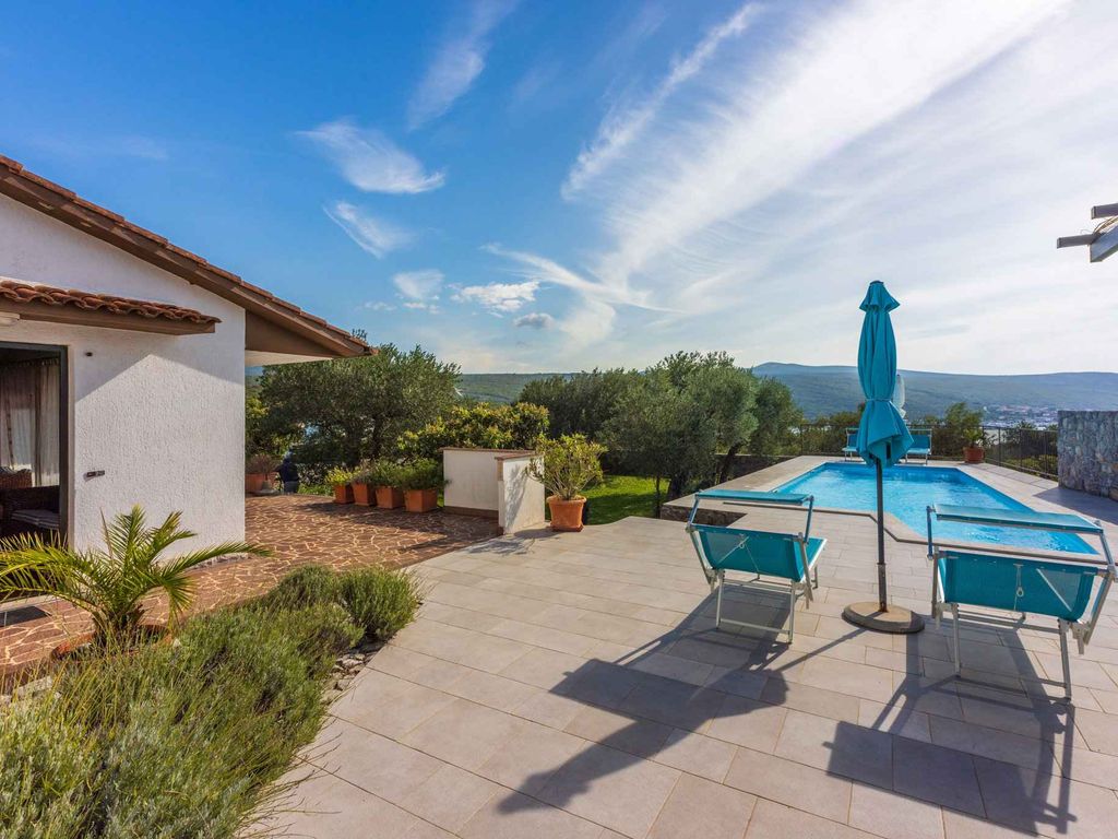 Villa mit Swimmingpool umgeben von mediterraner Natur