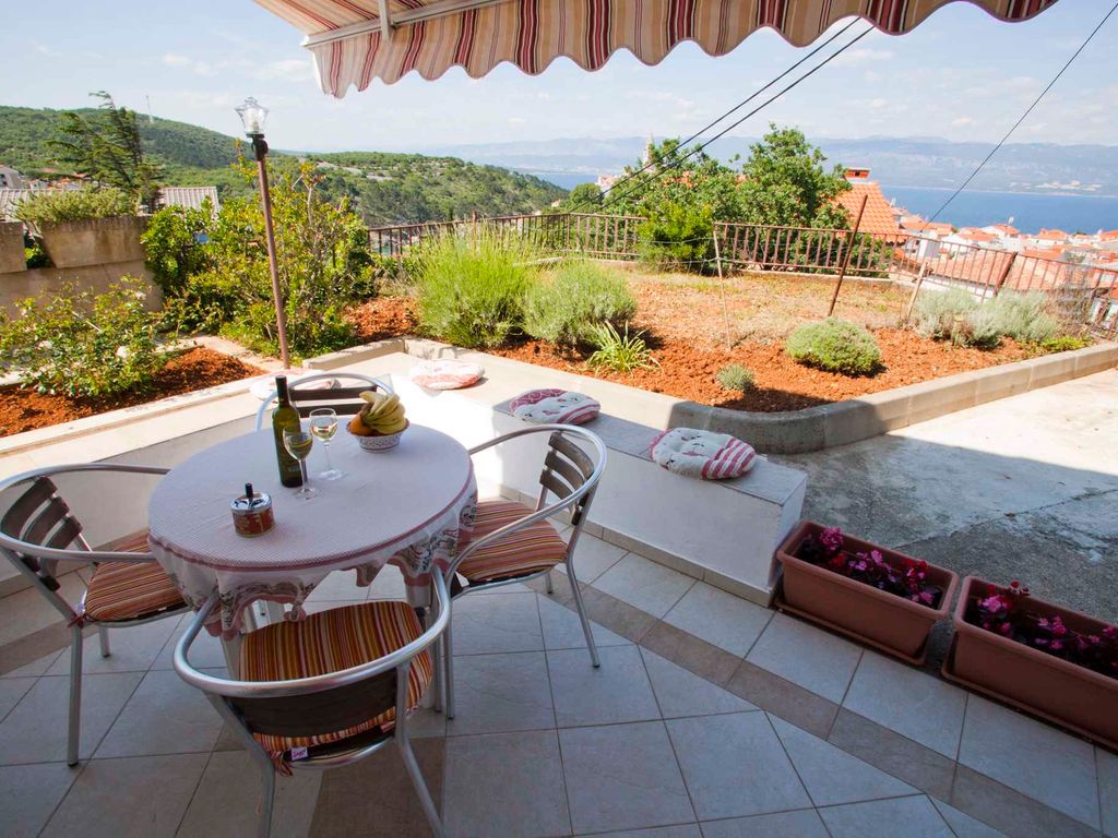 Ferienwohnung mit Blick auf das Meer und Altstadt Vrbnik