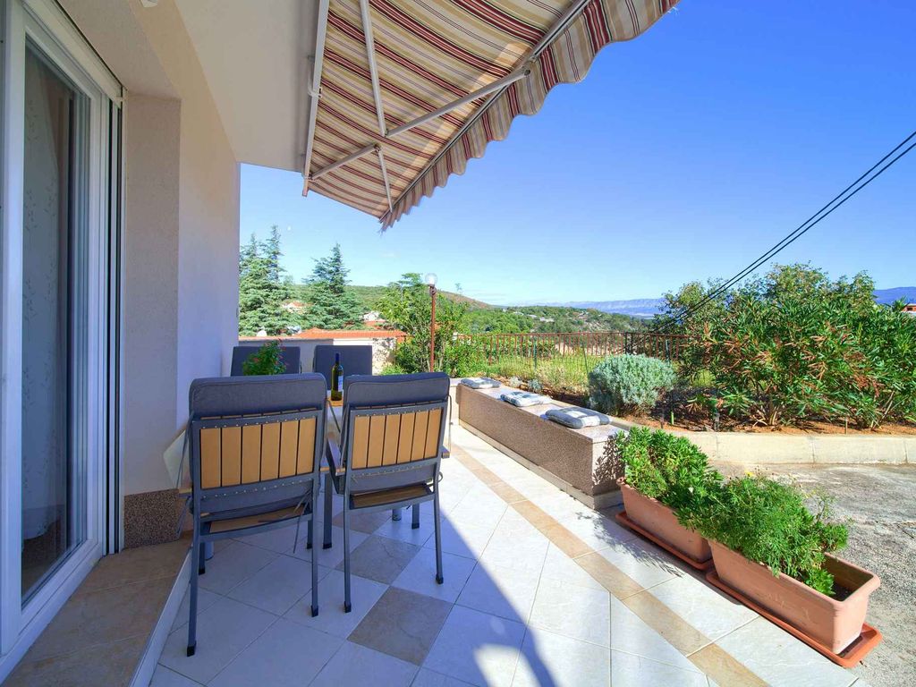 Ferienwohnung mit Blick auf das Meer und Altstadt Vrbnik