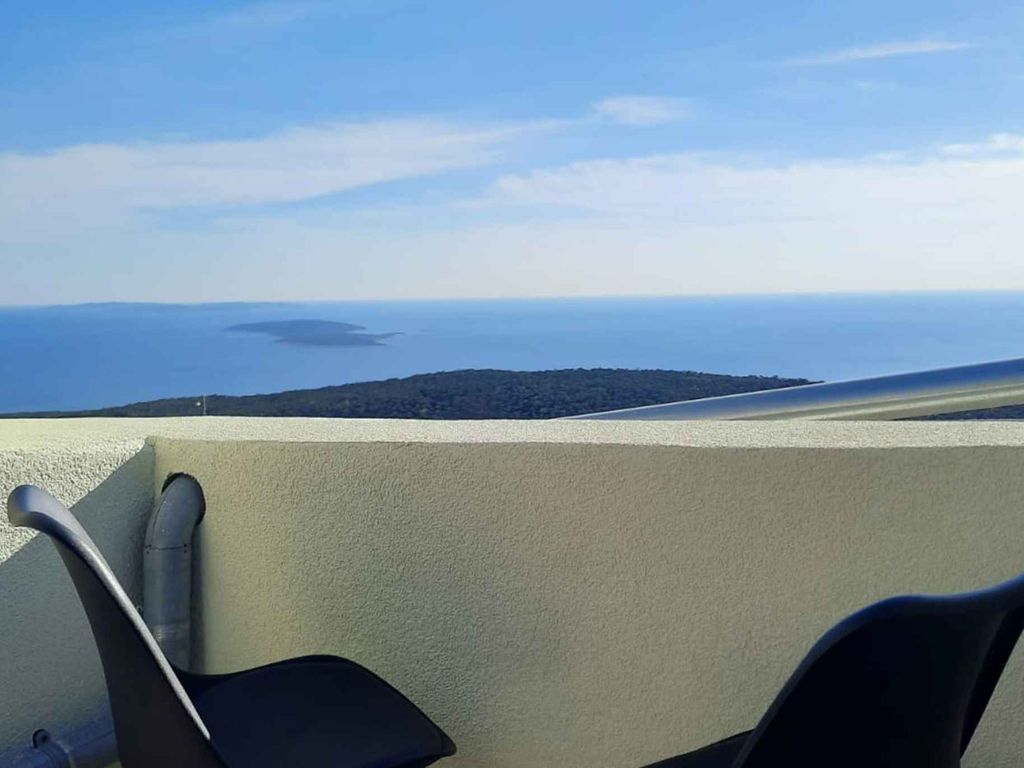 Ferienhaus mit Klima und Blick auf dem Meer