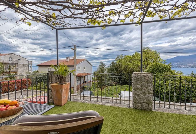 Charmantes Apartment in der Nähe von Opatija für 2 Personen, ein Schlafzimmer, Balkon, Meerblick