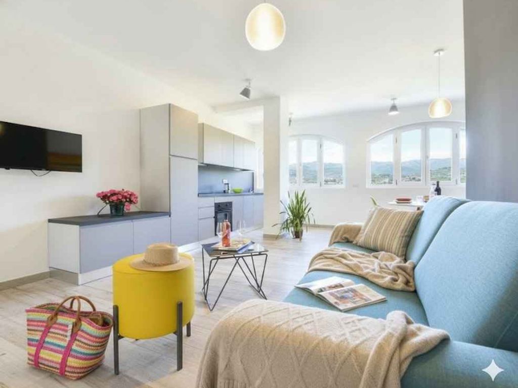 Ferienwohnung mit Klimaanlage, Terrasse und Garten