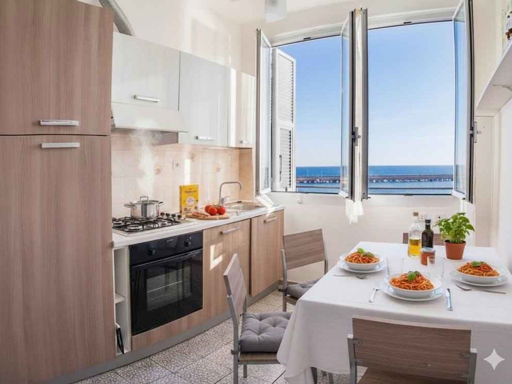 Ferienwohnung mit Balkon mit Meerblick