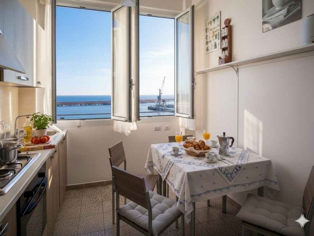 Ferienwohnung mit Balkon mit Meerblick