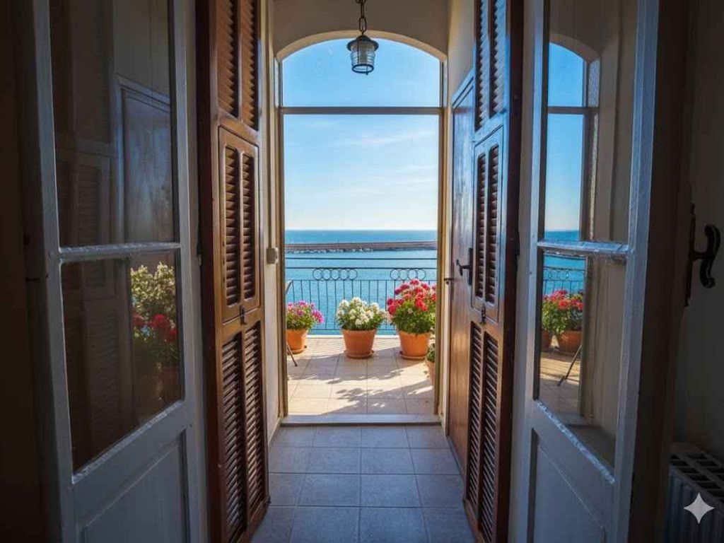 Ferienwohnung mit Balkon mit Meerblick
