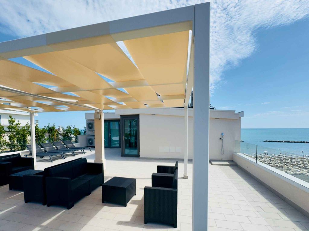 Ferienwohnung mit Klimaanlage, Internet und Balkon mit Meerblick