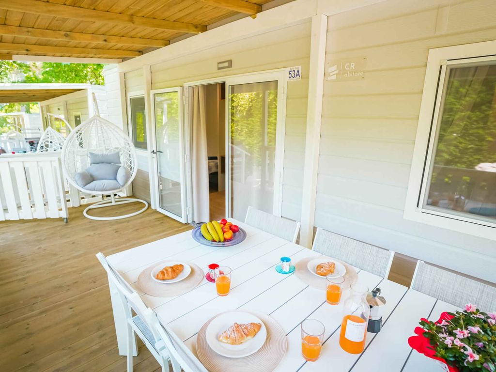 Mobilehome mit Klimaanlage, Terrasse und Pool
