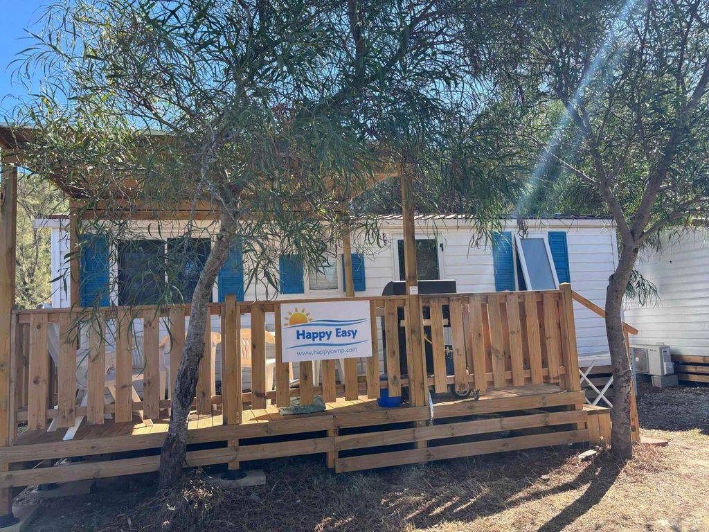 Mobilehome mit Klimaanlage, Terrasse und Pool
