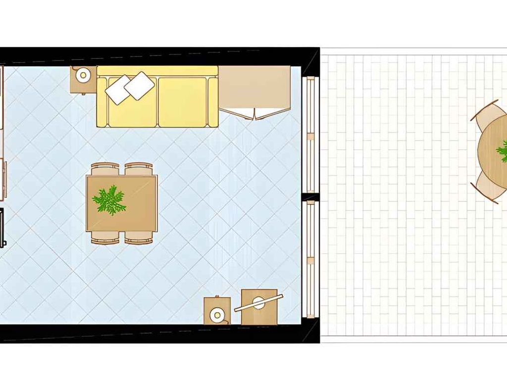 Studio with balcony and air conditioning
