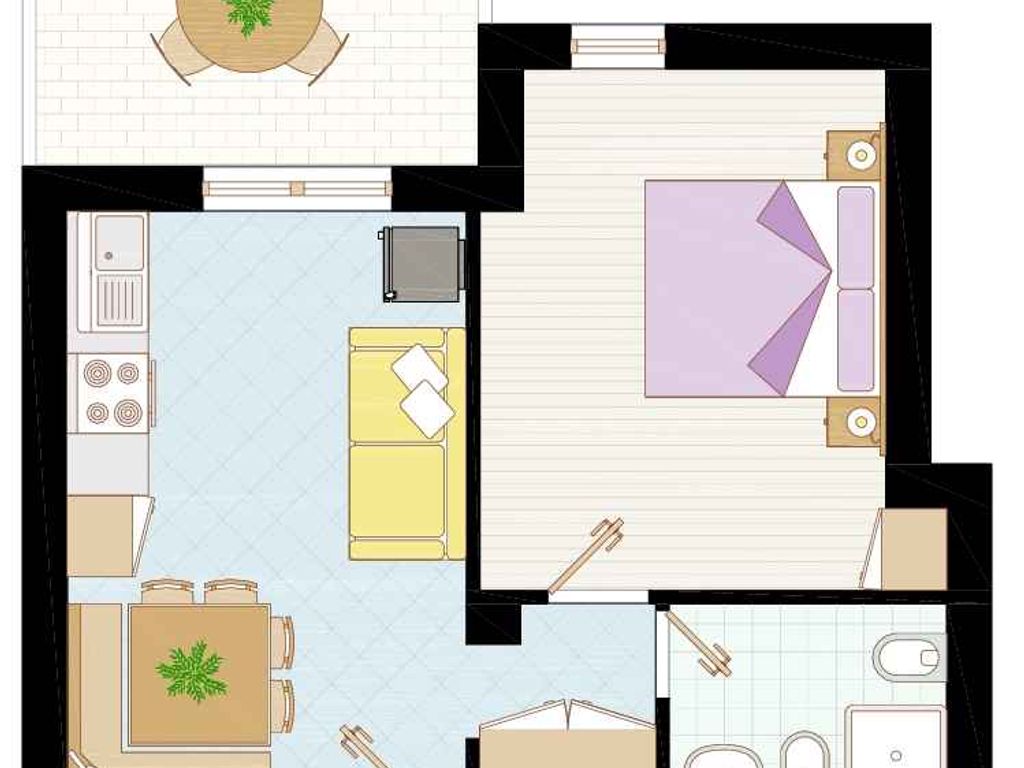 Ferienwohnung mit Balkon und Klimaanlage