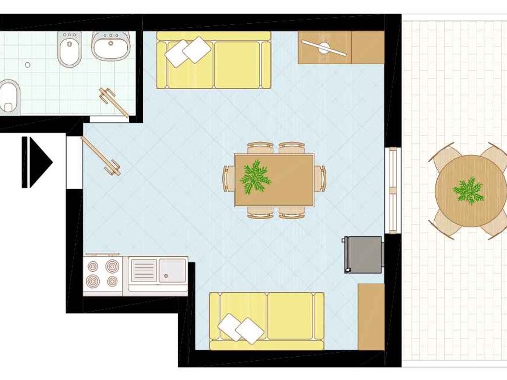 Ferienwohnung mit Klimaanlage und Balkon