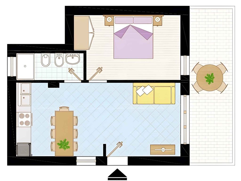 Ferienwohnung mit Balkon und Klimaanlage