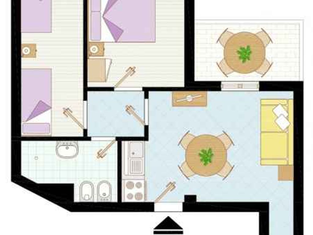 Ferienwohnung mit Klimaanlage und Balkon