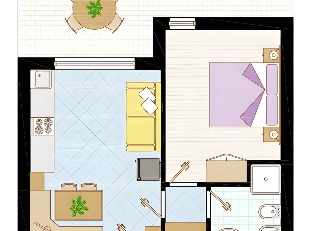 Ferienwohnung mit Balkon und Klimaanlage