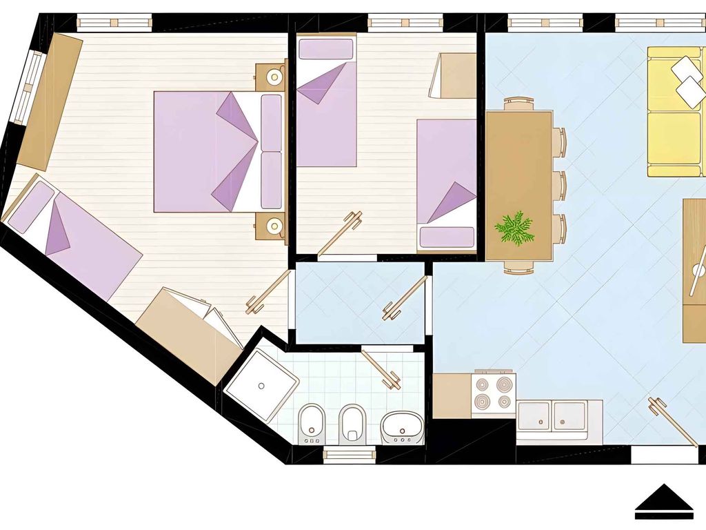 Ferienwohnung mit Blalkon und Klimaanlage