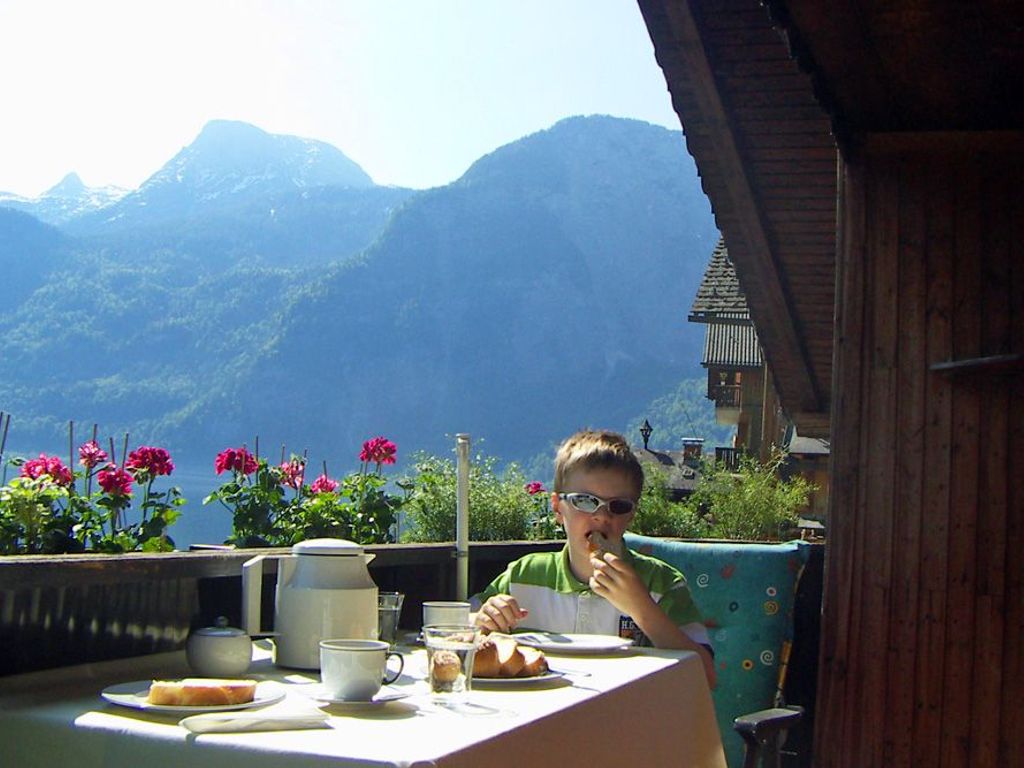 Ferienwohnung Wakolbinger, Frühstücken am Balkon