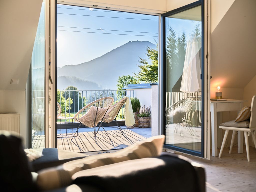 Apartment an der großen Wiese - Terrasse