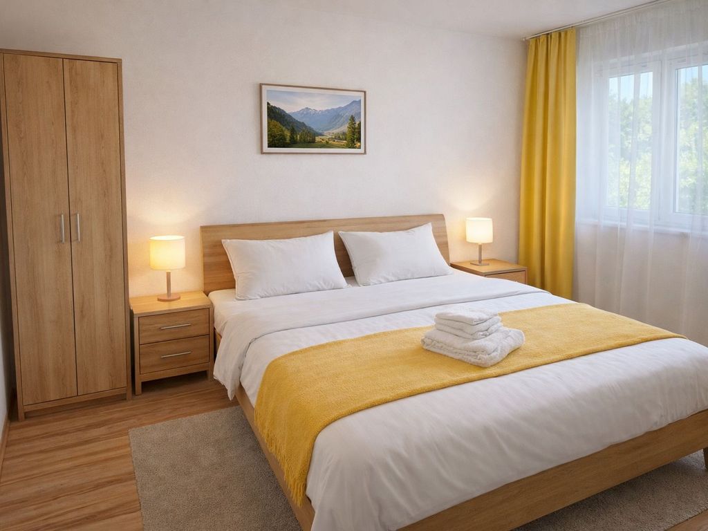 Schlafzimmer mit Doppelbett