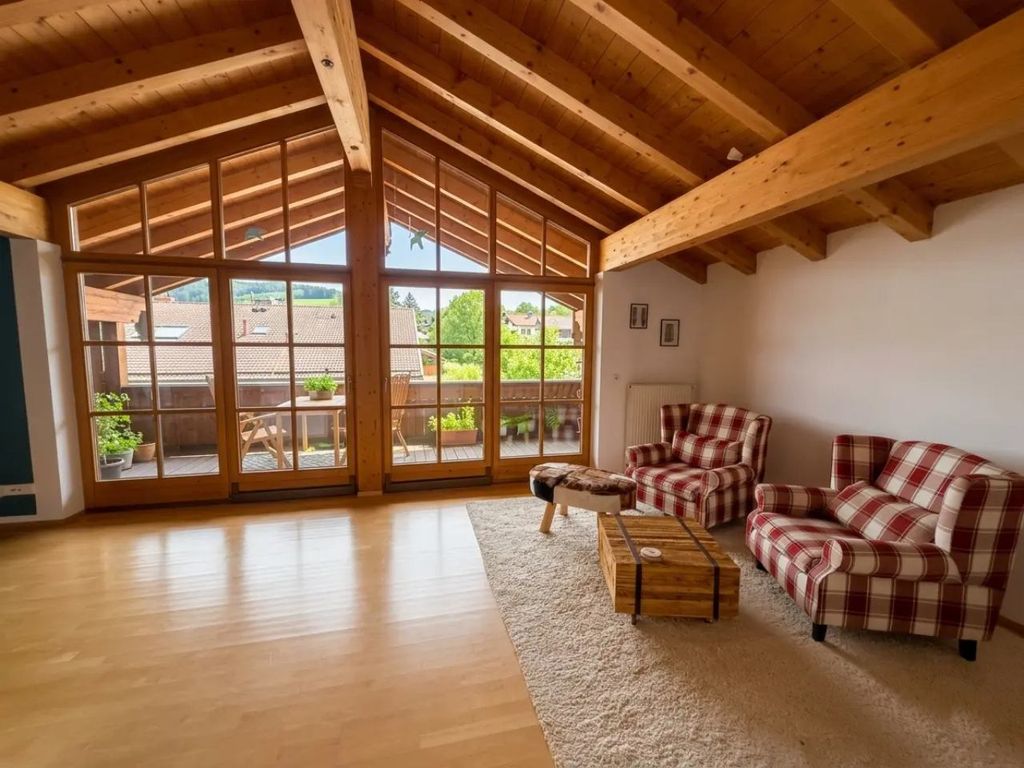 Wohnzimmer Ferienwohnung Loft „Edelweiss“im Haus am Wiesbach