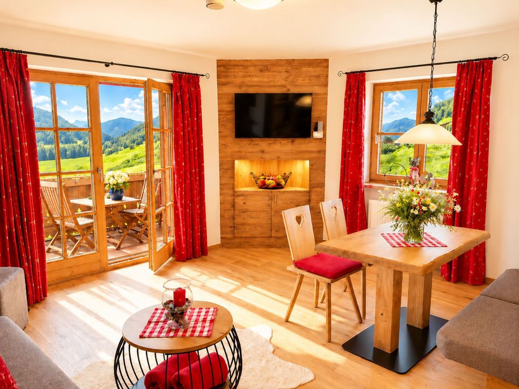 Ferienwohnung "Geigelstein": romatische Zwei-Raum-Wohnung für max. 2 Pers. mit Balkon und Bergblick...