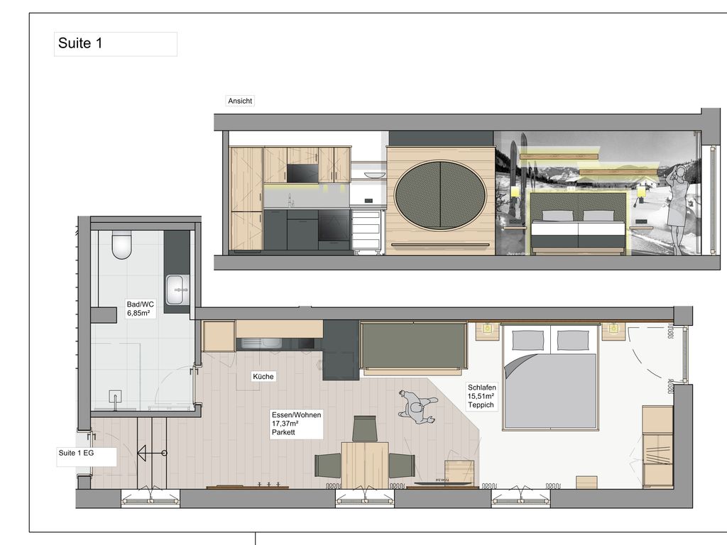 Grundriss Suite Manggei