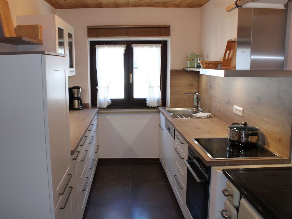 Küche in der Ferienwohnung Bergsteiger