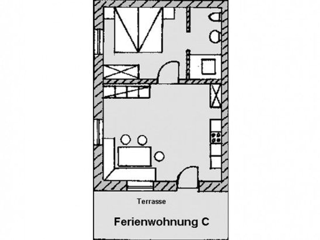 Grundriss, Ferienwohnung C