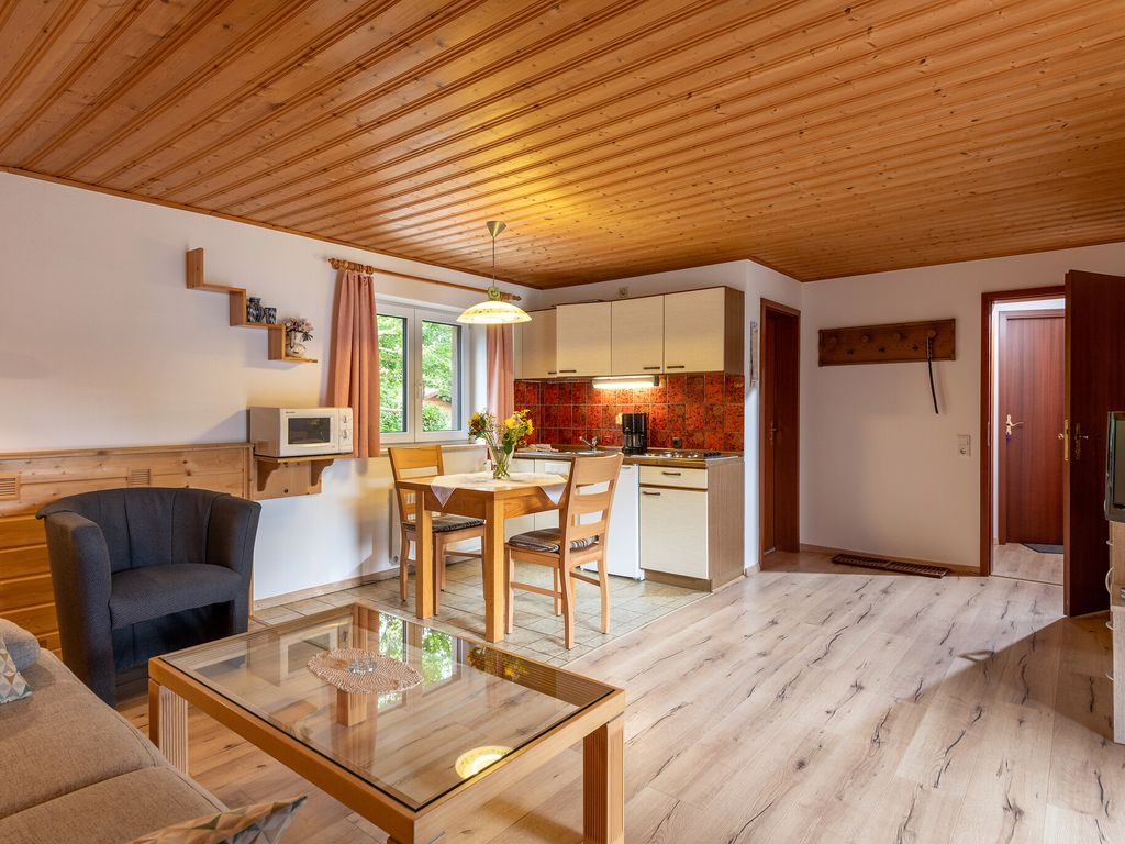 Wohnbereich in der 51 qm Ferienwohnung