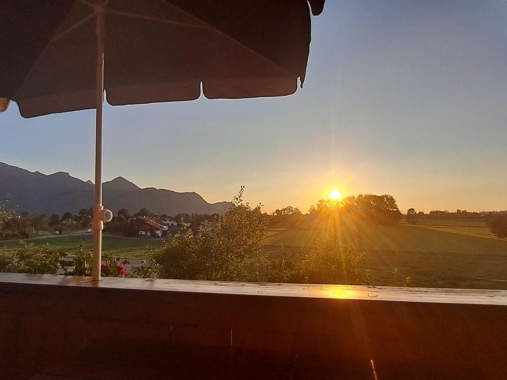 Sonnenuntergang auf dem Balkon