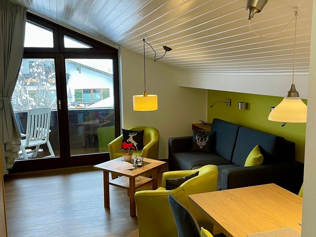 Wohnzimmer Ferienwohnung Hochkalterblick Nr.5