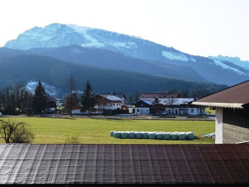 Ausblick vom Balkon im Sommer