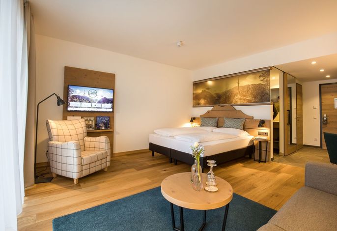 Juniorsuite 30 qm mit Wohn und Schlafbereich mit Doppelbett, Schlafsofa