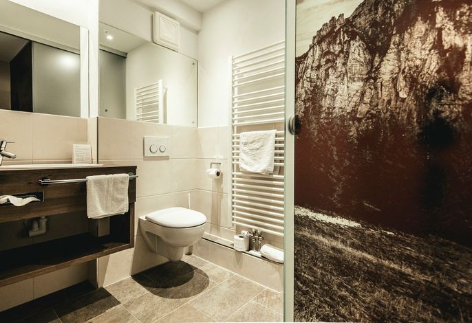 Suite Superior Panorama 32 qm, 1 Schlafzimmer, Wohnzimmer, Regendusche, WC