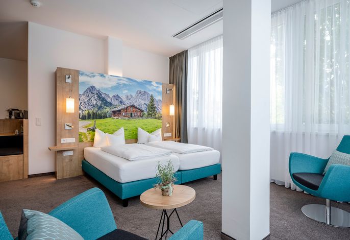 Familienzimmer mit Bad/WC, 2 Schlafzimmer, gemütliche Sitzecke