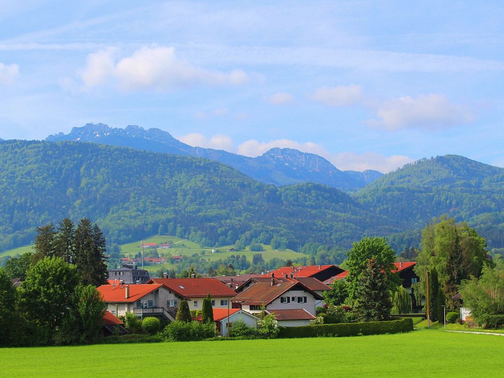 Blick vom Balkon zur Kampenwand