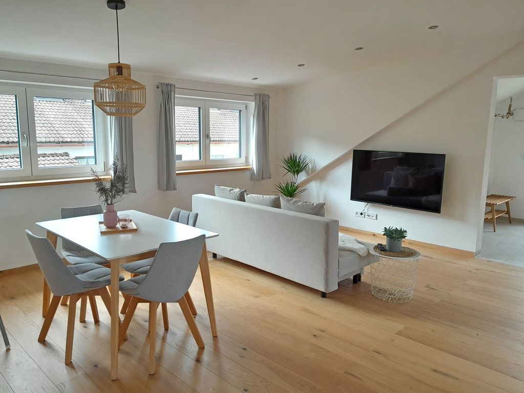 Bergblick Loft Wohnraum