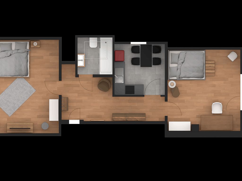 Grundriss Ferienwohnung Sun II im eleven Marquartstein