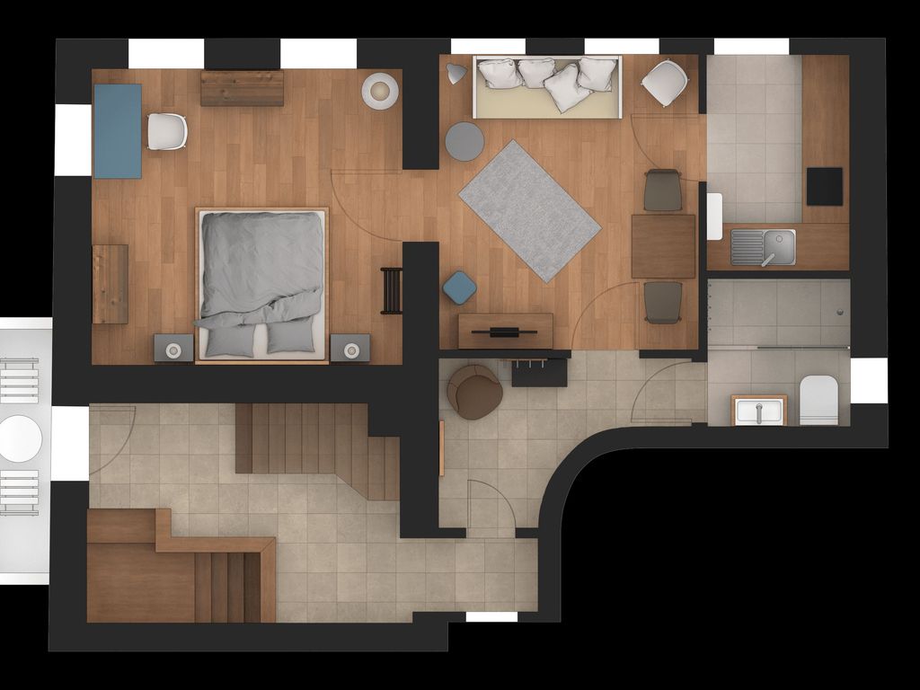 Grundriss Ferienwohnung Moon I im eleven Marquartstein