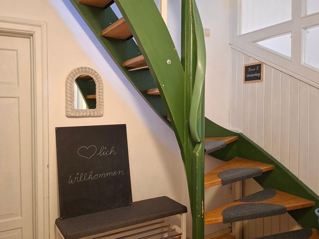 Treppe zur Fewo 3 -Westernberg- Mansardenwohnung Etage 2