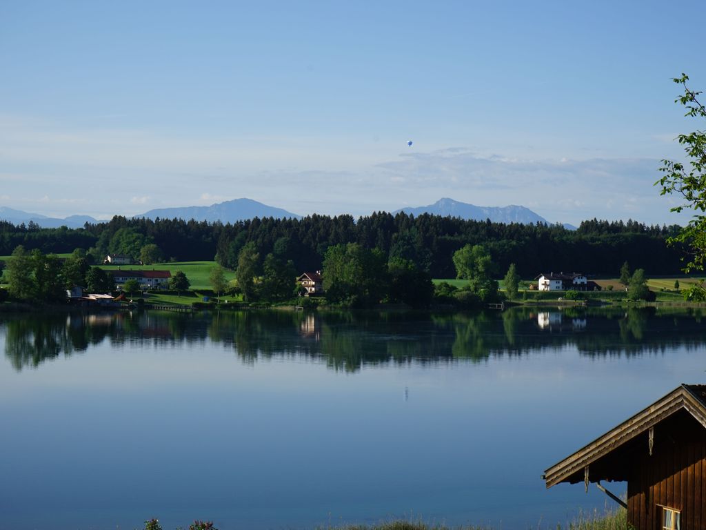 Blick vom Balkon im Sommer