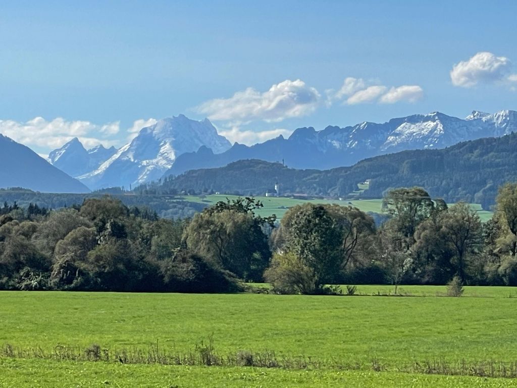Blick vom Balkon nach Süden auf den Watzmann