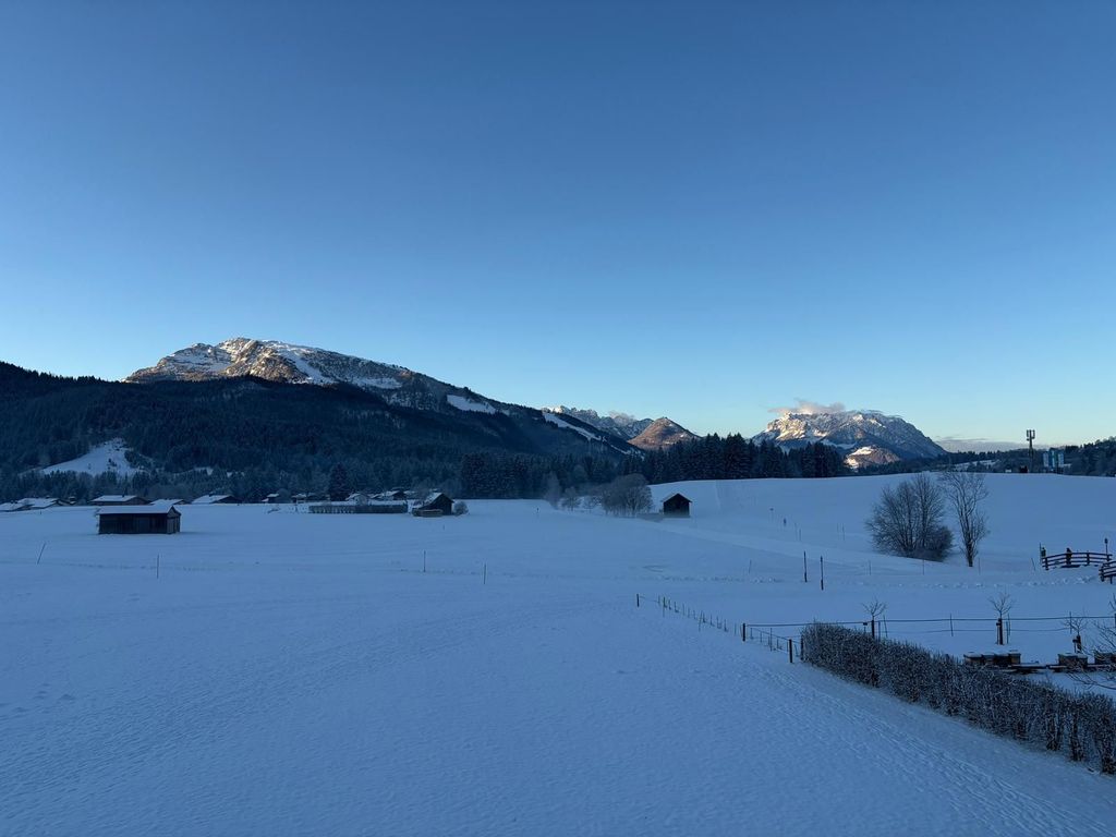 Ausblick Balkon Winter