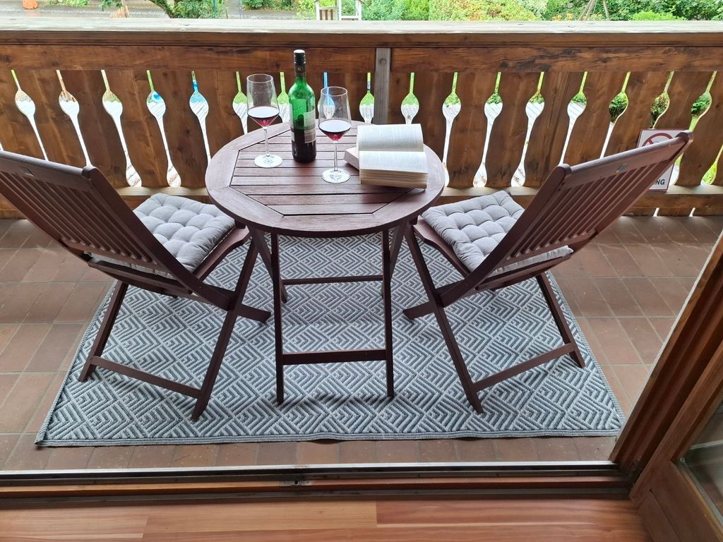 Sitzgelegenheit auf dem Südbalkon