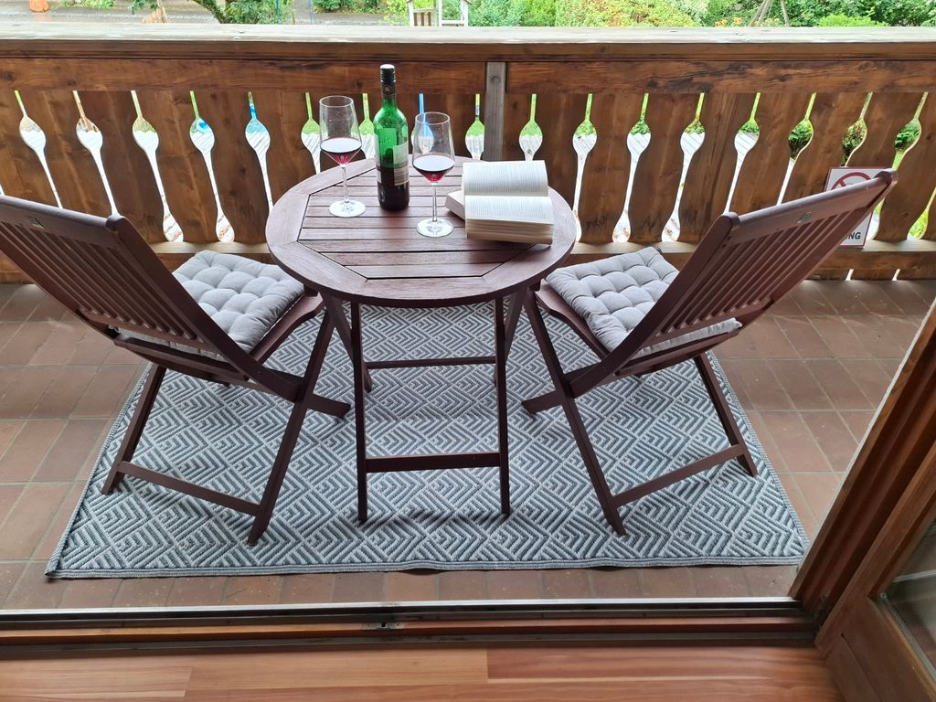 Sitzgelegenheit auf dem Südbalkon