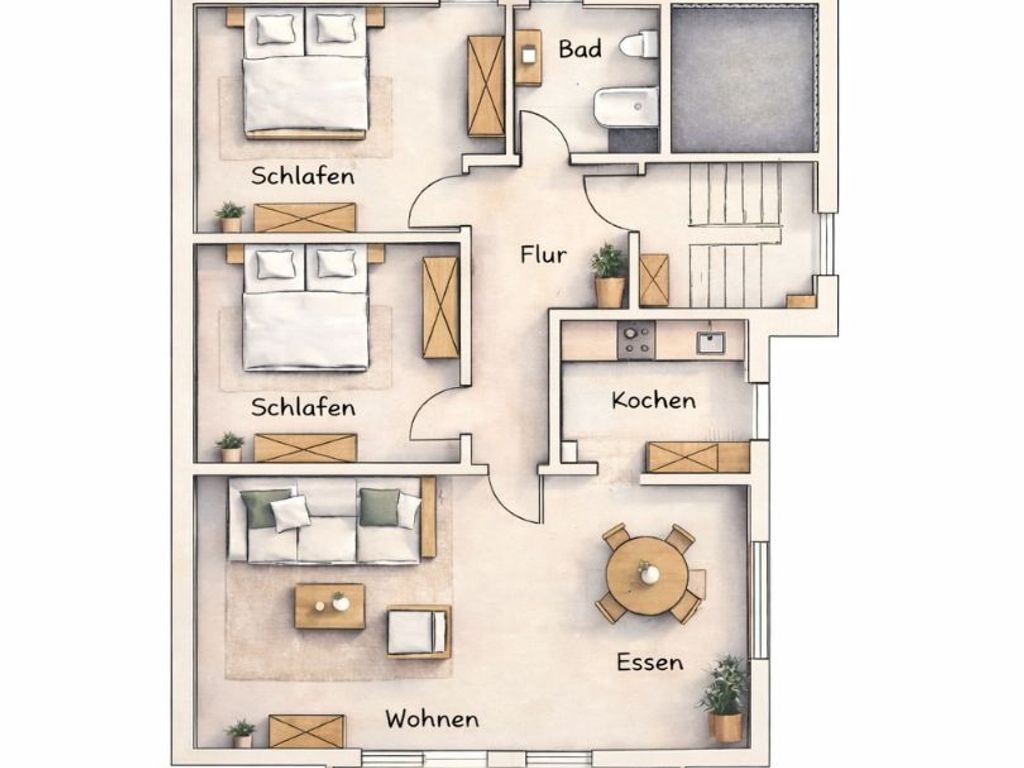 Grundriss Ferienwohnung "Lina"