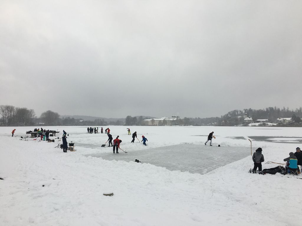 Eisstockschießen am Chiemsee