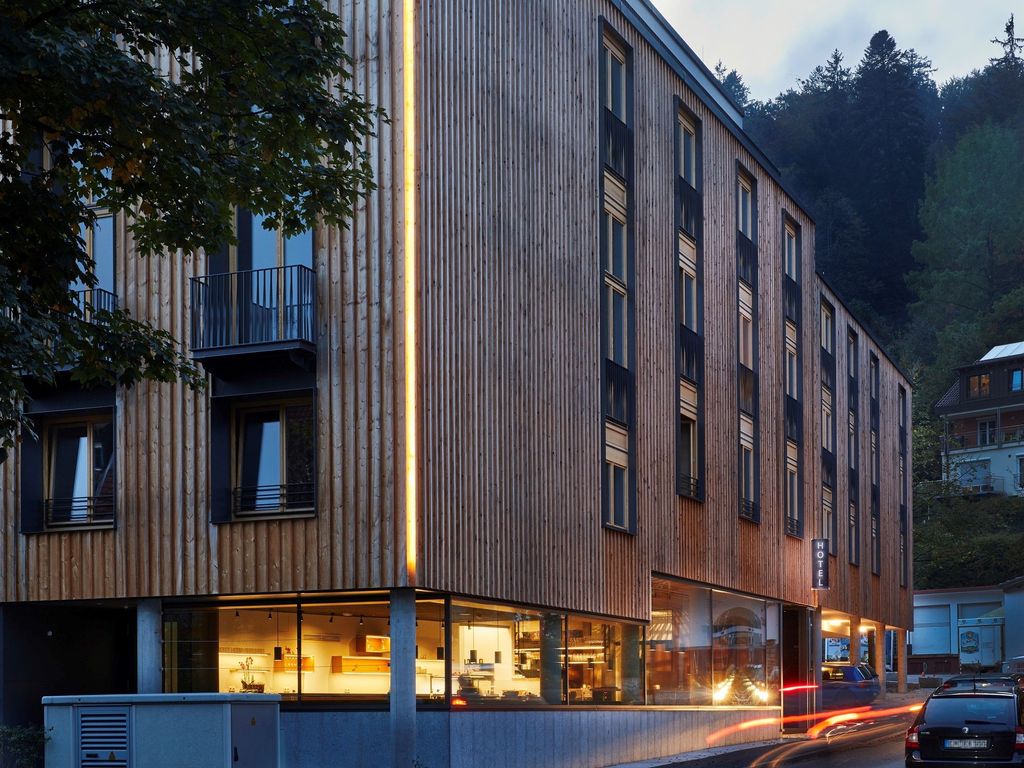 Hotelaussenblick Abend