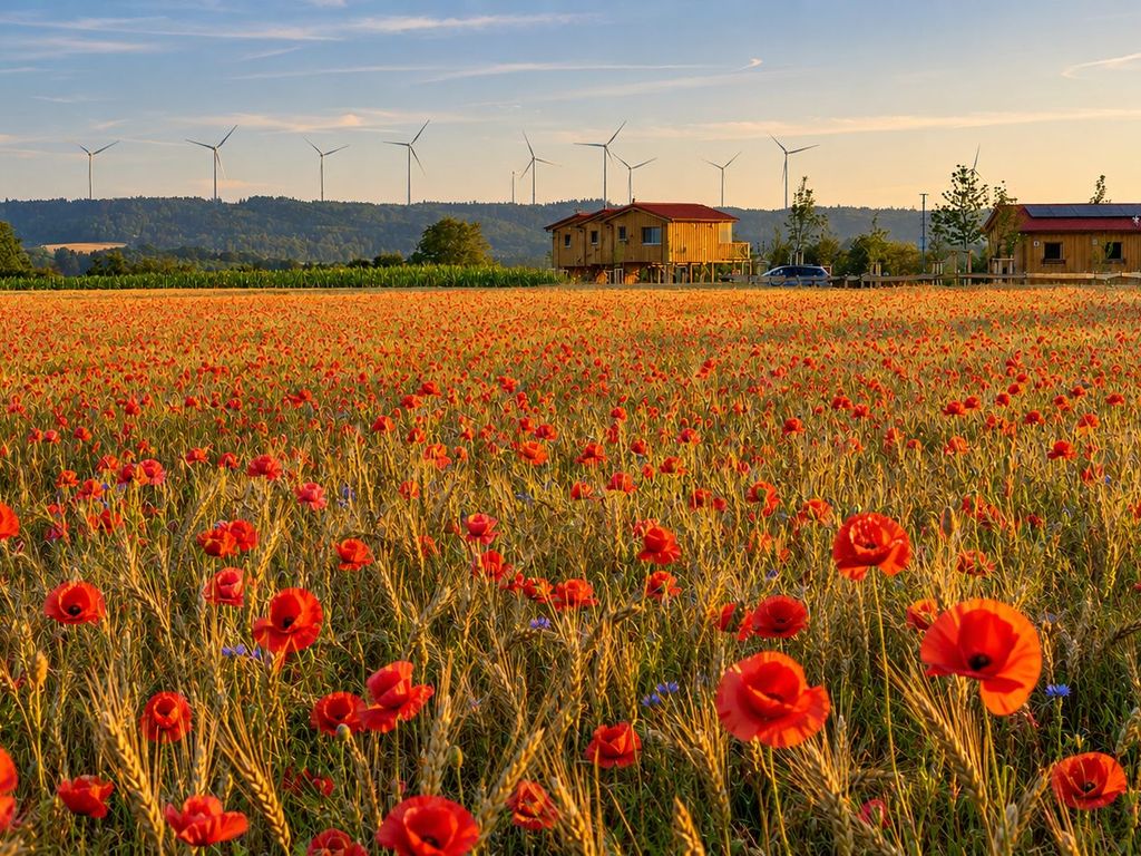 Feld Hinter den Sky Chalets