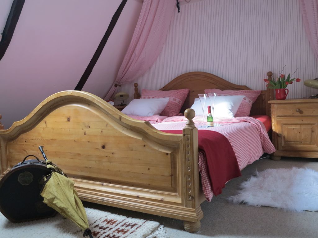 Das gemütliche Schlafzimmer im Appartement Im Alten Backhaus